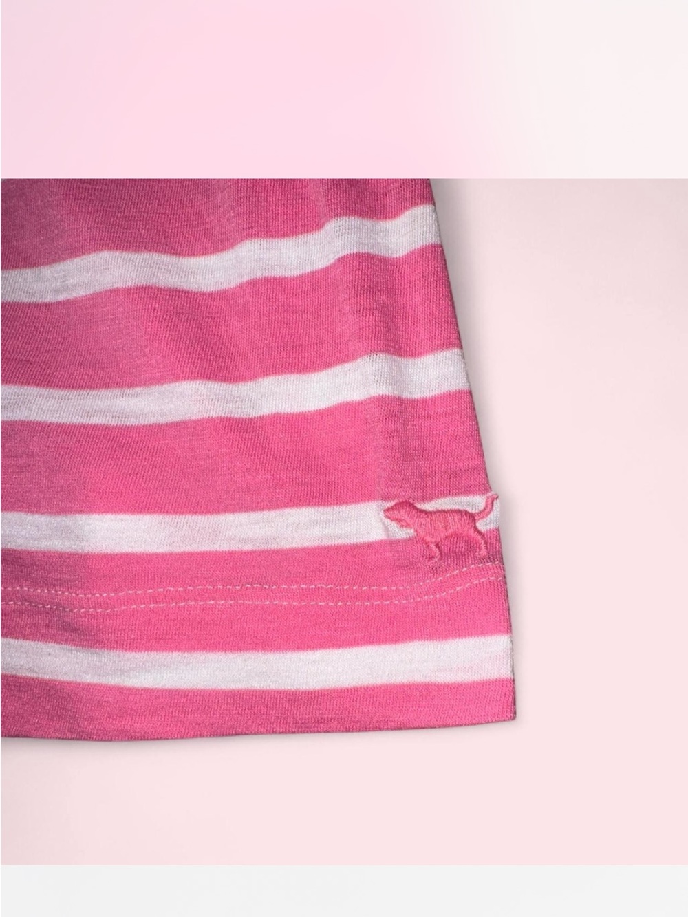 Y2K Victoria's Secret Pink Striped Tank with 'LOVE PINK 86' Print - Picture 2 of 4